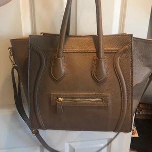 Nude Leather Purse from Italy